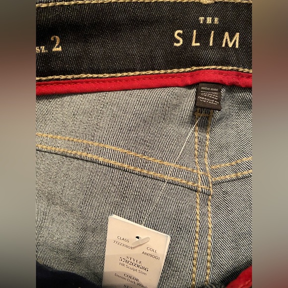 NWT WHBM Straight Leg Dark Denim Jeans - Picture 7 of 8